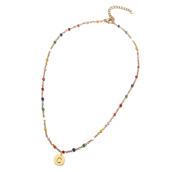 collier ras de cou bohème en acier inoxydable