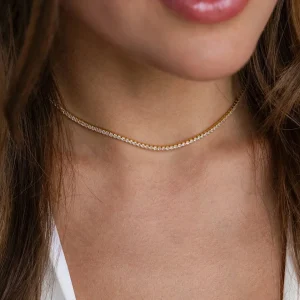 collier ras de cou en strass