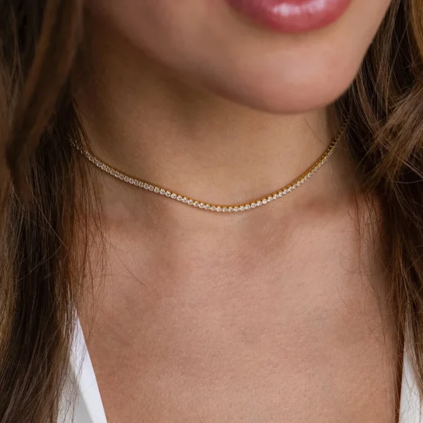 collier ras de cou en strass