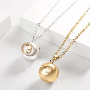 bijoux de maternité pendentif carillon cœur aile d'ange