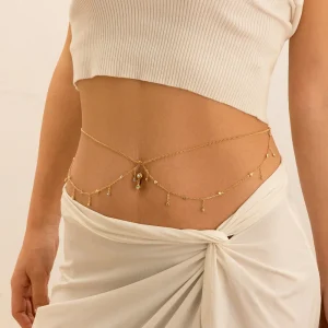 chaîne de taille à double couche en zircon