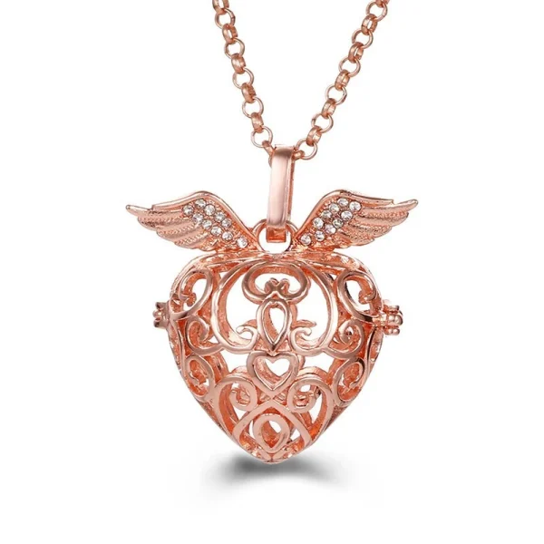 collier de grossesse vintage avec ailes d'ange