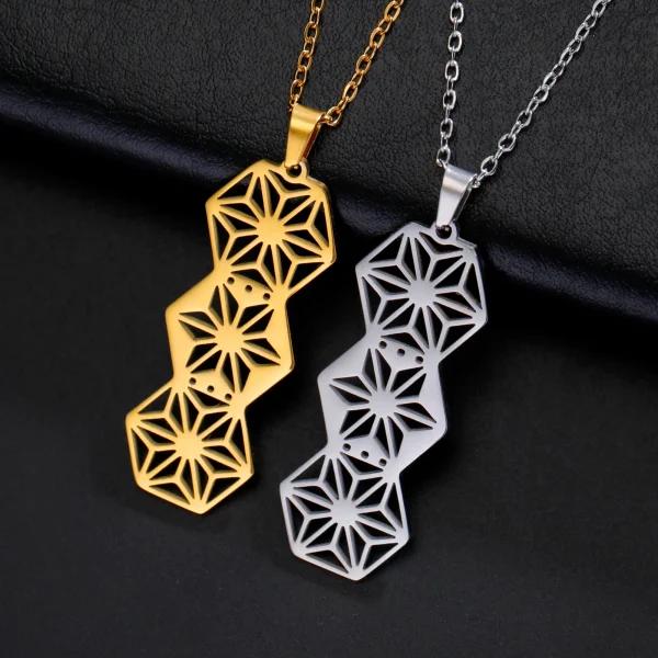 collier pendentif graine de vie fleur