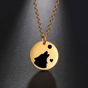 collier loup et d'amour