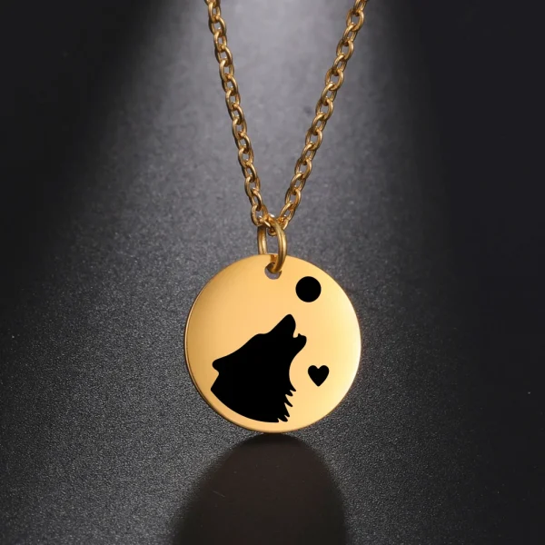 collier loup et d'amour