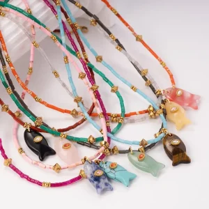 collier mini poisson bohème