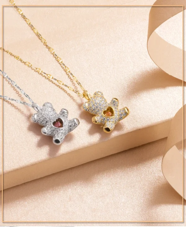 collier ours et cœur