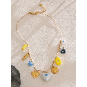 collier pendentif coquillage breloque
