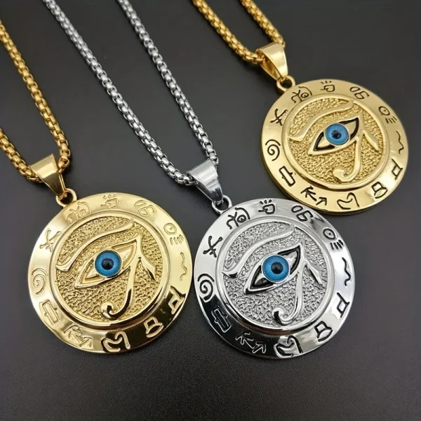 collier avec pendentif œil d'Horus égyptien