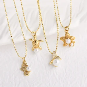 colliers avec pendentif océanique