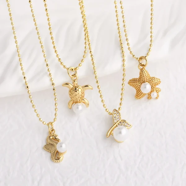 colliers avec pendentif océanique