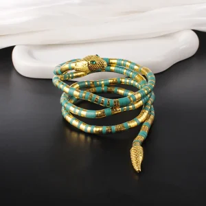collier serpent ajustable et coloré