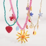 collier bohème à breloques en perles