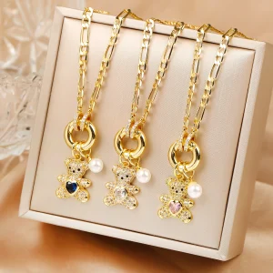 collier d'ourson en cristal
