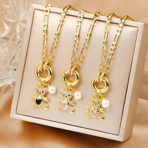 collier d'ourson en cristal