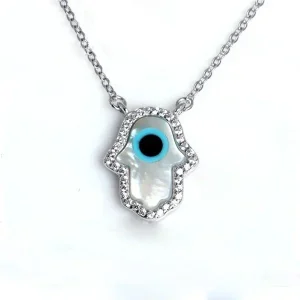 collier pendentif main de Fatima avec opale