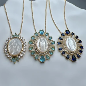 collier pendentif Vierge Marie