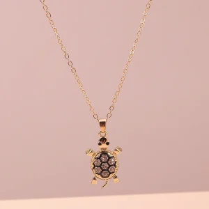 collier tortue en cristal de dessin animé