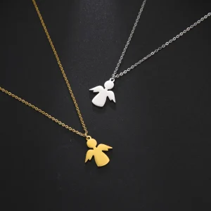 mini collier vintage chérubin ange ciel ailes