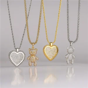 collier ours et coeur