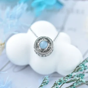 collier étoile aigue-marine naturelle