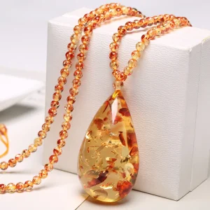 Collier en véritable ambre de la Baltique aux vertus curatives